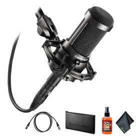 Audio-technica At2035-ag2-1 Audio-technica At2035 Cardioid Condenser Microphone 10 Ft Xlr Cable Bundle