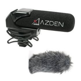 Azden Smx-15sws-15 Smx 15 Powered Shotgun Video Black Microphone And Windshield Cover Bundle