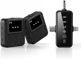 Bailixin Gta8 Lapel Microphone Wireless For Video Recording Vlog Streaming 3 In 1
