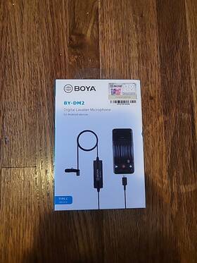 Boya By-dm2 Usb-c Lavalier Microphone Lapel Clip On Mic Samsung Note 10 20 S23