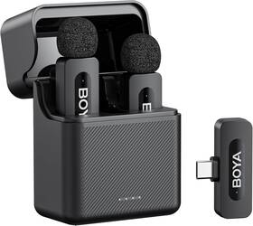 Boya By-v30 V30 Wireless Lavalier Microphone Charging Case 328ft Range 36hr Battery