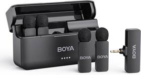 Boya By-v4 4 Wireless Lavalier Mics For Cameras Dslr Camcorders Charging Case