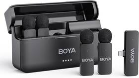 Boya By-v4d 4 Wireless Lavalier Mics For Iphone Charging Case Mfi Certified