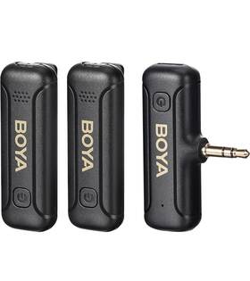 Boya By-wm3t2-m2 Wireless Lavalier Microphones For Dslr Camcorder Plug Play