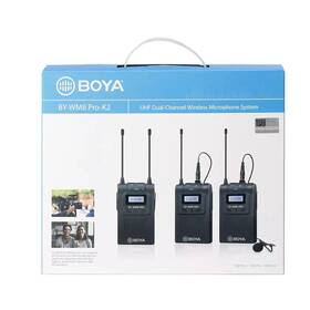 Boya By-wm8 Pro K2 Uhf Dual-channel Wireless Lavalier Microphone System Freeship