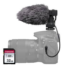 Canon Dm-e100-2k Dm-e100 Stereo Microphone With Wind Screen Transcend 32gb Sdxc/sdhc Card