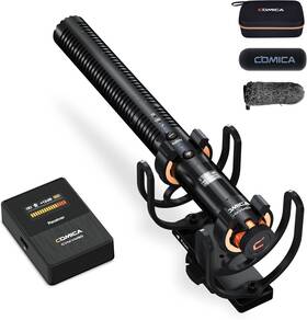 Comica 691196531838 Vm30 Shotgun Microphone With Wireless Modes Usb C Digital Output For