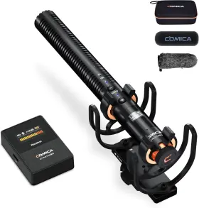 Vm30 Comica 691196531838 Shotgun Microphone With Wireless Modes Usb C Digital Output For