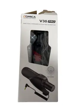 Comica 971120980043 V30 Pro Directional Condenser Shotgun Video Microphone - New Open Box