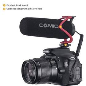 Comica 971120980838 Directional On-camera Shotgun Microphone Red