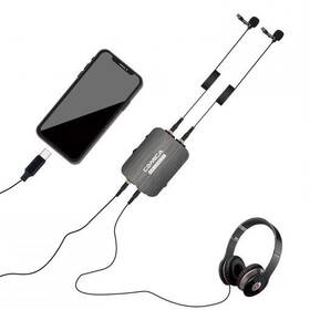 Comica 971120981118 Dual-head Muti-functional Lavalier Microphone For Smartphone With Usb-c And 3.5mm
