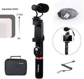 Comica Cvm-vm10-k3 Metal Mini On-camera Directional Shotgun Mic Kit With Bluetooth Controller -