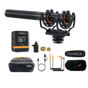 Hlau-cc00027 Comica Vm40 Wireless Shotgun Microphone With Receiver For Camera Smartphone And Pc S
