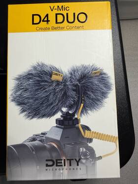 Deity X002pdoxn1 V-mic D4 Duo Shotgun On-camera Mic Hot/cold Shoe With 2 Windscreens