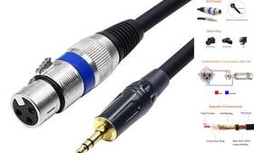 Dexinuo 6598304220 Xlr To 3.5mm 1/8 Inch Stereo Microphone Cable For Camcorders Dslr Cameras
