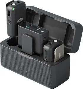 Dji 313044845811 Mic 2 Tx 1 Rx Charging Case Wireless Lavalier Microphone 820 Ft Range