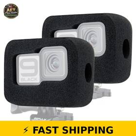 Gepuly 613310546009 2-pack Windslayer Cover For Gopro Hero 9 10 11 12 13 Black