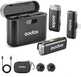 Godox Wes1 Kit2 Wireless Lavalier Microphone For Iphone/lightning