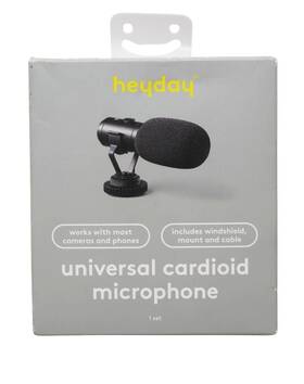Heyday 085239623527 Universal Cardioid Microphone For Dslr Cameras And Smartphones - Black