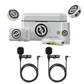 Hollyland 614198425981 Lark M2 Duo Wireless Combo Microphone System 2x Lavalier Microphones