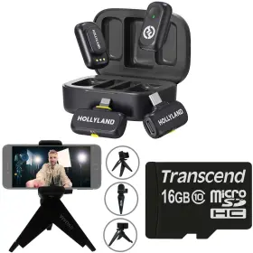 Hollyland 614198429927 Lark A1 Combo Wireless Mic System For Mobile Devices Video Bundle