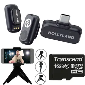 Hollyland 614198429941 Lark A1 Mini Duo Wireless Mic System For Mobile Devices Video Bundle