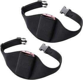 Iraspin 727380324556 2 Pack Mic Belt For Fitness Instructors Vertical Microphone Pack-full Black
