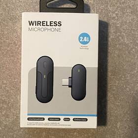 Jiiffo Mkf-1 Wireless Microphone For Iphone Ipad Clip Mic Recording Podcast Lavalier 2.4g
