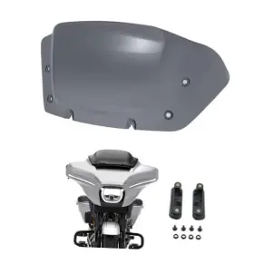 Rmf20 Kiawnia 10 Inch Wave Windshield Windscreen Wind Splitter Compatible For Harley Dark Smoke Rmf20 Kiawnia 10 Inch Wave Windshield Windscreen Wind Splitter Compatible For Harley Dark Smoke