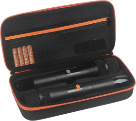 Mi8887 Kmise Microphone Case Bag For 2 Handheld Mesh With Zipper Mi8887 Kmise Microphone Case Bag For 2 Handheld Mesh With Zipper