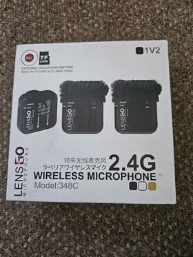 Lensgo 348c 2.4ghz Wireless Lavalier 2 Microphone And 1 Reciever