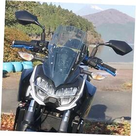 Lorababer 710157636242 Motorcycle Windshield Deflector With Mounting Bracket For Z400 Z250 Light Smoke
