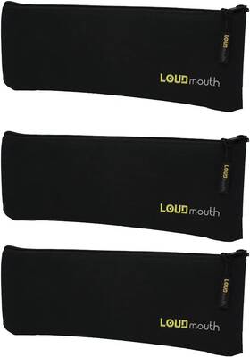 Loudmouth 445036481455 Long Zippered Pouch For Large Wireless Microphones Mic Bag 12.5 Inch X