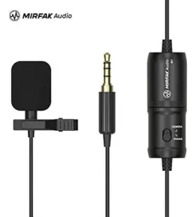 Mfao1 Mirfak Audio Mc1 Lavalier Condenser Microphone For Dslrs Camcorders Mobile Phone Pc