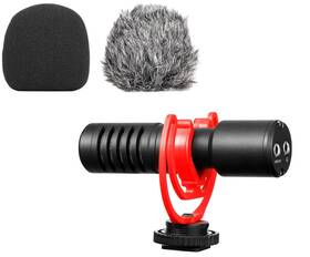 Mkj Qm02 Super-cardioid Condenser Shotgun Microphone By-mm1 Mini Stereo Mic