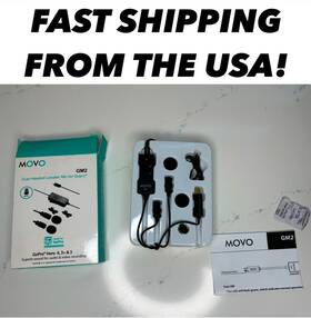 Movo 604888902373 Gm2 Dual-capsule Lavalier Lapel Microphone For Gopro Hero3 And Hero4