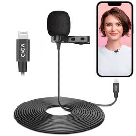 Movo 817711021824 Ilav Digital Lavalier Omnidirectional Clip On Microphone With Mfi Certified L