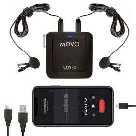 Movo 817711022135 Lms-2 Dual Channel Lavalier Microphone For Iphone Android Computer - Int