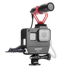 Movo 817711022821 Gpr-5 Gopro Case With Microphone For Camera - Hero 5 6 7 Includ