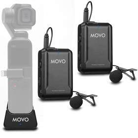 Movo 817711025105 Edge-op-duo Dual Wireless Lavalier Microphone For Osmo Pocket 1 And 2