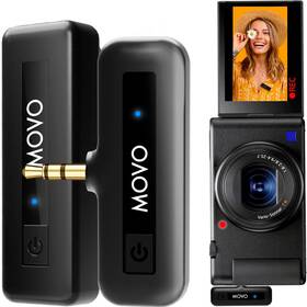 Movo 817711025235 Wireless Mini Camera Microphone For Video Recording- 2.4ghz Transmit