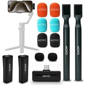 Movo 817711025563 Wireless Miniuc Duo Dual Ultra Lavalier Microphones Iphone15/16/17