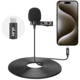 Movo 817711025938 Ulav-ip Usb-c Wired Omnidirectional Lavalier Clip On Microphone For Iphone 15