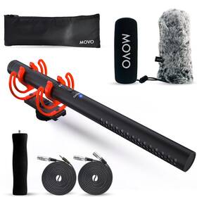 Movo 817711026119 X3-ii 11-inch Xlr Shotgun Microphone For Camera - Supercardioid Condenser Sho