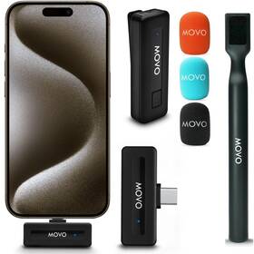 Movo 817711026195 Wireless Mini Uc Ultra Compact Lavalier Microphone For Iphone 15/16/