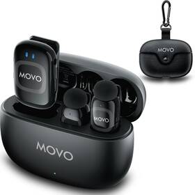Movo 817711026980 Nanomic Wireless Lavalier Microphone For Camera Clip-on Trs Mic Sy