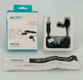 Movo Gm100 External Lavalier Clip-on Condenser Microphone For Gopro Hero 3 4