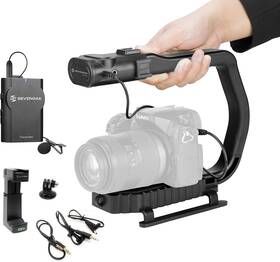 Movo Micrigw1 Micrig-w1 Wireless Microphone Filmmaker Kit - Video Handle Stabilizer