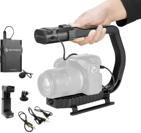 Micrig-w1 Movo Micrigw1 Wireless Microphone Filmmaker Kit - Video Handle Stabilizer