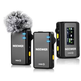 Neewer 21000071 Cm28 Wireless Lavalier Microphone System 1 Click Noise Canceling 4gb St